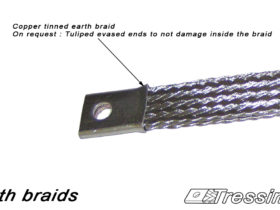 Copper tinned braid with tuliped evased contact areas