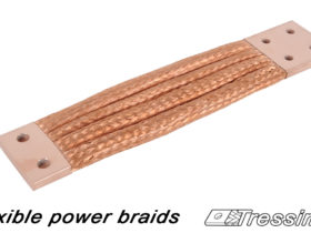 Power braid with bare copper wires and contact areas