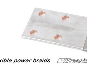 Power braid contact area in tinned copper